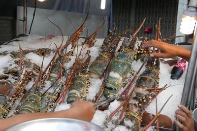 尋味泰國街頭的碳烤海鮮,4斤重的青龍蝦吃到爽